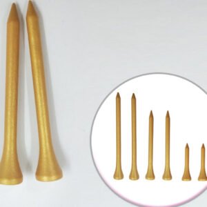 Golden Coated Bamboo Golf Tees
