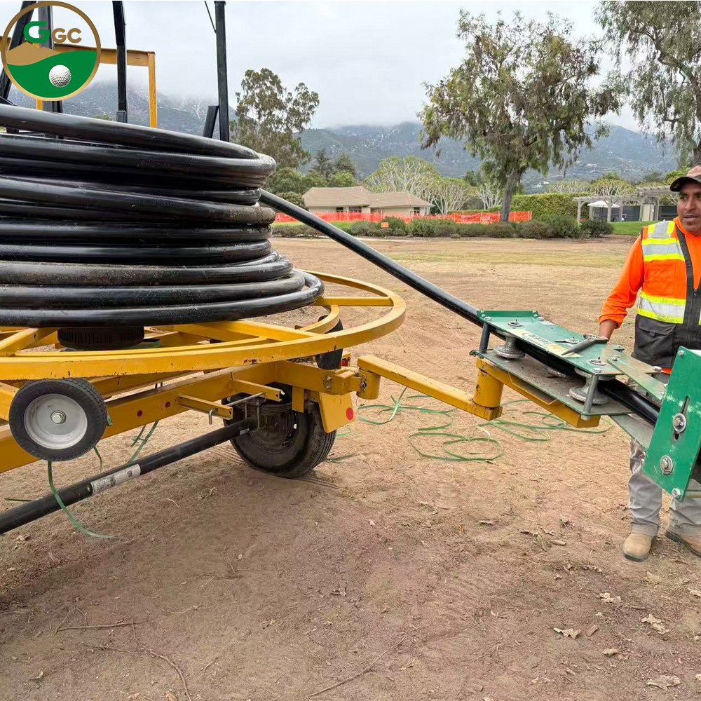 GGC Company is presently executing the BIRNAM Golf Course irrigation project in the United States, with the laying of 2-inch HDPE pipelines currently in progress. The project began in March 2025, and GGC Company is undertaking the full scope of pipeline construction and installation, including the water supply main, the irrigation system, and the drainage system.